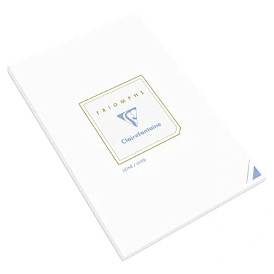 Image de Clairefontaine 6174C Bloc de Correspondance Triomphe 50 Feuilles Lignées A4 21x29,7 cm 90g/m²