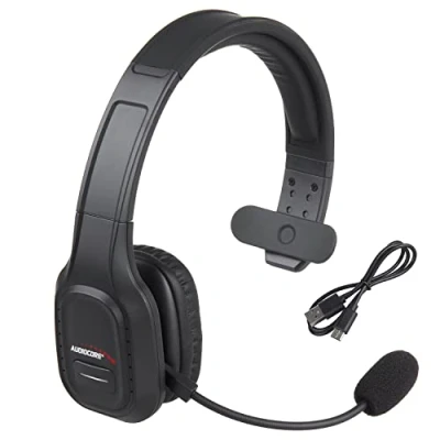Image de Audiocore AC864 Casque Bluetooth avec Microphone Anti Bruit pour Call Center Over Ear 32 Heures de Temps Conversation sans Fil Compatible Google Assistant et Siri