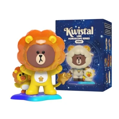 Image de Mighty Jaxx Line Friends, Collection Horoscope Kwistal Fwenz Primus Figurines de dans Une boîte mystère Un lot Contenant Figurine aléatoire