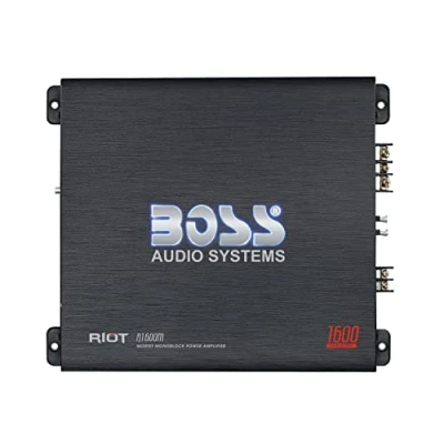 Image de Boss audio Systems R1600M amplificateur 1.0 canaux Avec fil Noir Amplificateurs (1.0 canaux, 1600 W, A/B, 0,01%, 102 dB, W)
