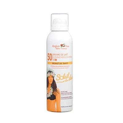 Image de Brume de lait coco SPF 50 SOLEIL DES ILES Hydratation Protection UV Texture