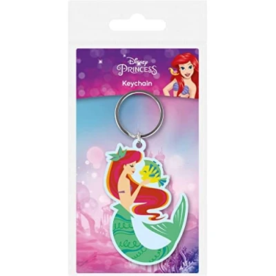 Image de Pyramid International Porte clés Disney La Petite Sirène Ariel &amp; Flounder en caoutchouc, multicolore