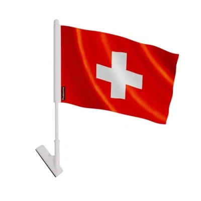 Image de Drapeau adhésif Suisse 14 x 21 cm 5 pièces Polyester Léger et robuste