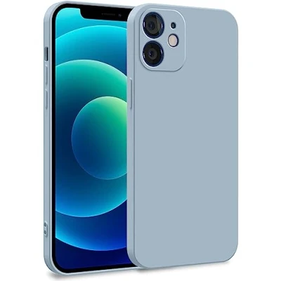 Image de MyGadget Coque Compatible avec Apple iPhone 12 Mini Case TPU Souple &amp; Soft Doublure Microfibre Cover Protection Extra Fine Légère Bleu Clair