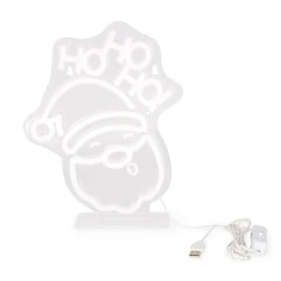 Image de Legami Enseigne lumineuse LED à effet néon, Santa Claus, décoration, pour une utilisation en intérieur uniquement