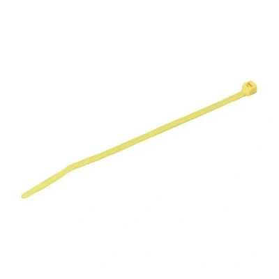 Image de Collier de serrage HellermannTyton T18R PA66 YE C1 Jaune Lot 100 à bande perforée Simple