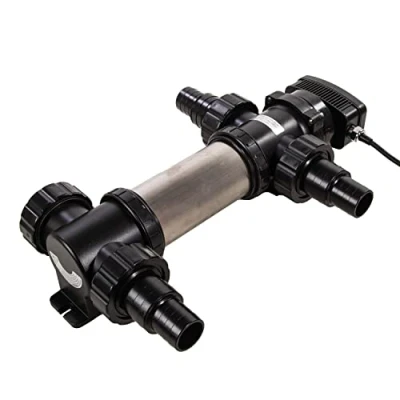 Image de Aquaforte Suv 724 Inox Uv C, Pl 24W, Longueur 458 mm, max. Taille Du Bassin 40 m3, Débit Recommandé 5 m3⁄H, Pression 1,0 Bar, Y Compris 4 Raccords de Tuyaux 3850 2