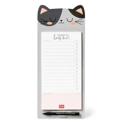 Image de Legami Paper Thoughts Bloc notes avec 70 feuilles détachables, blanc (Kitty), 19 x 11 cm