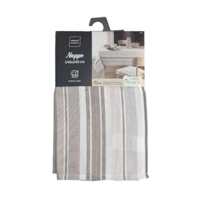 Image de douceur d&#039;intérieur, Nappe Rectangle (140 x 240 cm) Melina, Coton &amp; Polyester Recyclé GRS, Naturel
