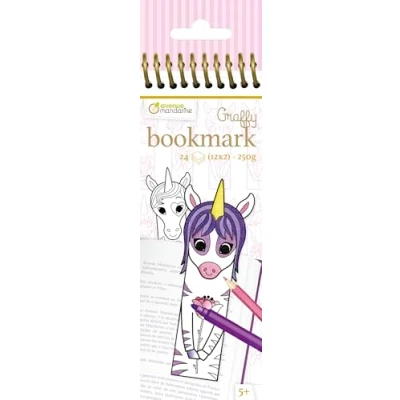 Image de Avenue Mandarine GY144C Un carnet de coloriage Graffy Bookmark 24 marques pages À partir 5 ans LICORNES