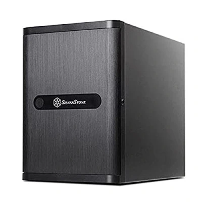 Image de SilverStone SST DS380 Stockage de boîtiers Mini ITX avec porte, noir
