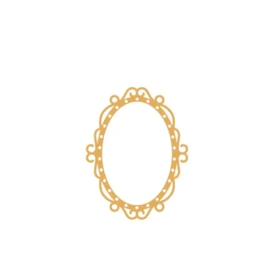 Image de Craftelier Mini matrice pour Scrapbooking, Artisanat et Forme de cadre ovale Taille approximative la : 3,16 x 4,12 cm