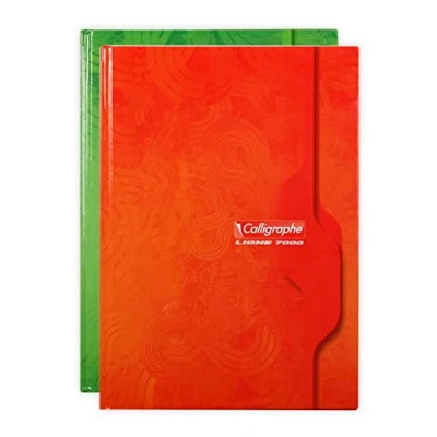 Image de Calligraphe 7270C Un Cahier Brochure Rembordée Rigide (une Marque de Clairefontaine) A4 21x29,7 cm 192 Pages Petits Carreaux Papier 70 g Couverture Carte Recyclée Vernie Couleur Aléatoire