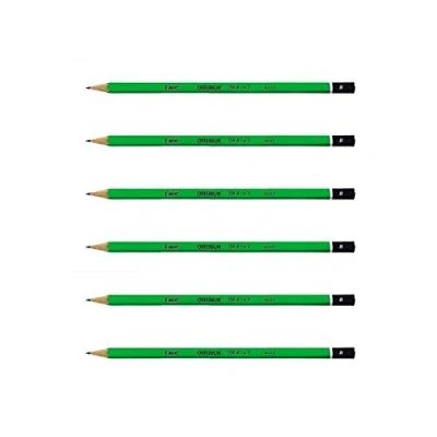 Image de BIC Lot de 6 Crayons papier graphite Hexagonal CRITERIUM 550 Mine B vert