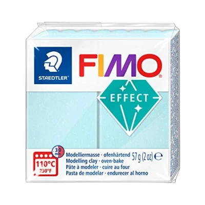 Image de STAEDTLER Fimo® effect Pain pâte à modeler 57 Grammes Effet pierre précieuse bleu cristal 8020 306