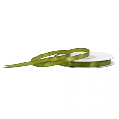 Image de Creativery Rouleau de ruban en satin 6 mm 25 m Vert olive 563d.