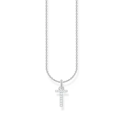 Image de THOMAS SABO Collier lettre T en argent sterling 925 avec zircone KE2259 051 14