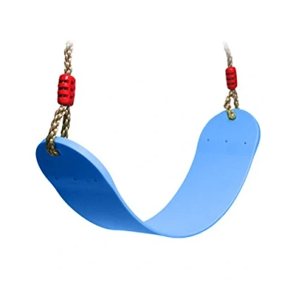 Image de EXTSUD Balançoire pour Enfants Siège avec Corde Matériau EVA Flexible 66x14cm Max Charge 150kg (Bleu)