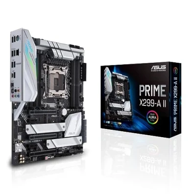 Image de ASUS Prime X299 A II Carte mère (Intel ATX LGA 2066 , CPU Intel Core X, Overclocking avec IA, mémoire DDR4 4266 MHz, Triple M.2, USB 3.2 Gén.2 Type C et Aura Sync RGB)