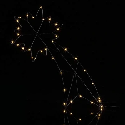 Image de Étoile filante de Noël LED éclairage intérieur extérieur piles étoile suspendre minuteur décoration lumineuse fenêtre blanc chaud