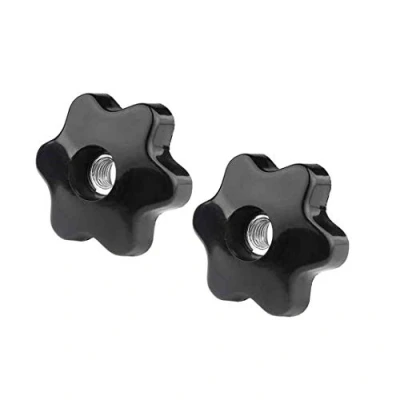 Image de BOZONLI Lot de 3 Boutons Serrage en Forme D&#039;étoile Plastique Noir Femelle Filetage M14
