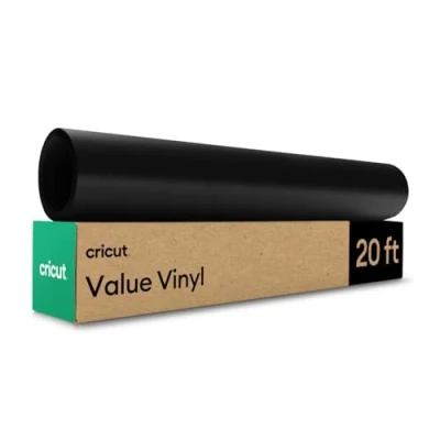 Image de Cricut Vinyle Value Mat, Noir 30,5 cm x 609,6