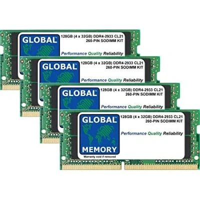 Image de 128Go (4 x 32Go) DDR4 2933MHz PC4 23400 260 PIN SODIMM MÉMOIRE RAM KIT POUR ORDINATEURS PORTABLES