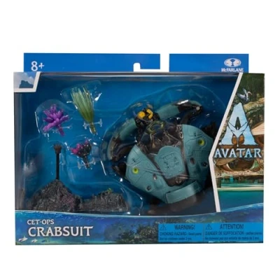 Image de Disney Avatar World of Pandora Coffret Medium Deluxe Robot Crabe &amp; Soldat RDA Figurine Officielle Issue du Film 2 réalisé par James Cameron TM16384