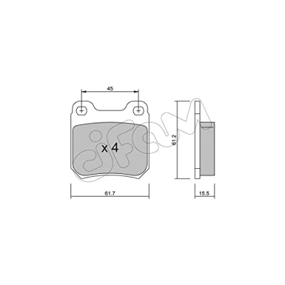 Image de Kit de plaquettes frein, frein à disque CIFAM 822 275 0