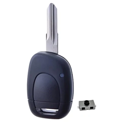 Image de ANGOFIZ Coque Clé Télécommande Compatible avec Renault Clio 2 Kangoo Twingo Scenic Megane Master Lame VAC102 +1 Bouton Poussoir Switch (00 sans Emplacement Pile)