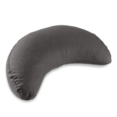 Image de Lotuscrafts Zafu Coussin de Méditation Demi Lune Shanti Rembourrage D&#039;épeautre Housse en Coton Lavable Yoga Meditation Accessoires Certifié GOTS