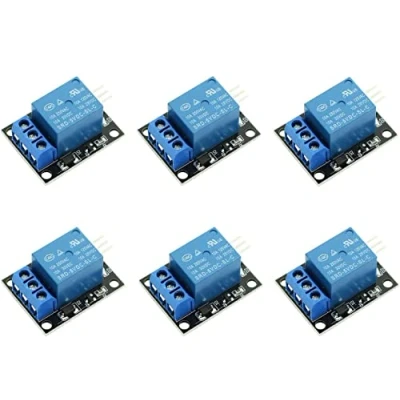 Image de Fasizi Lot de 6 modules relais à un canal KY 019 5 V pour PIC AVR DSP ARM Arduino