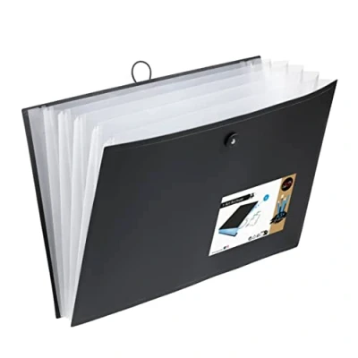 Image de VIQUEL Trieur extensible A3 pour dessin ou documents grand format 6 positions Noir