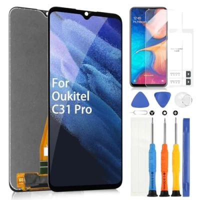 Image de Écran LCD pour Oukitel C31 Pro Remplacement de l&#039;écran Tactile Digitizer Full Assembly avec Outils(6.52&quot;, Noir)