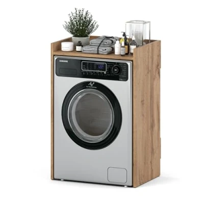 Image de Armoire de Machine à laver 66 x 97 62 cm (l H P) pour Minimaliste superposée ou sèche linge moderne (Wotan)