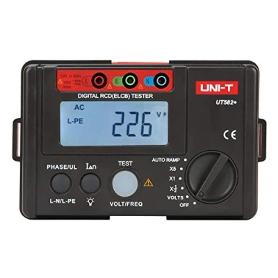 Image de UNI T UT582+ Digital RCD (ELCB) Testeur AUTO RAMP Leakage Circuit Breaker Meter avec Mis Operation Buzzer