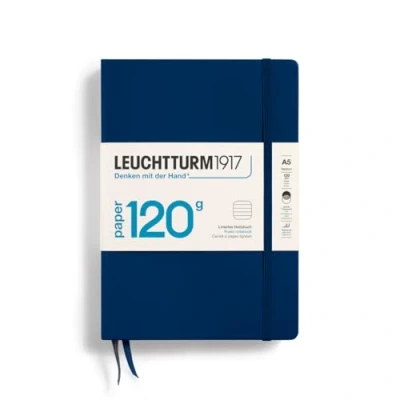 Image de LEUCHTTURM1917 372384 Carnet de notes Medium (A5), EDITION 120, Papier 120 gr/qm, Couverture rigide, 203 pages numérotées, Bleu Marine, ligné