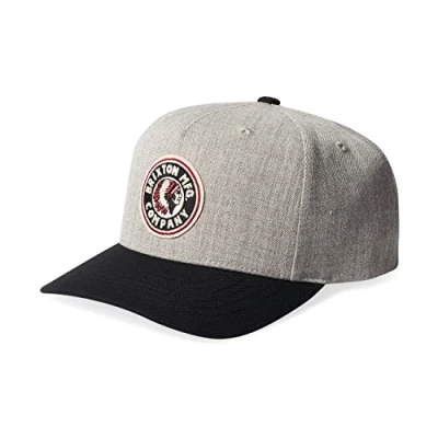 Image de Brixton Rival C MP Snapback Casquette, Gris Clair/Noir, Taille Unique Homme