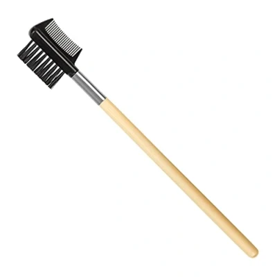 Image de Manicare Peigne à cils en bambou et brosse sourcils, définit sépare les cils, toilette dompte de maquillage avec manche poils synthétiques, débouche le