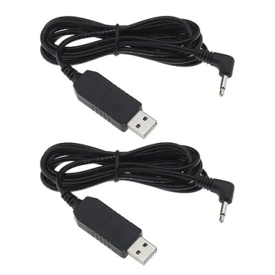 Image de YINETTECH Lot de 2 câbles charge USB pour rasoir Remington Barba MB320 MB320C MB42C MB310C MB200 Pa3215U 3,2 V 24 AWG 1,5 m