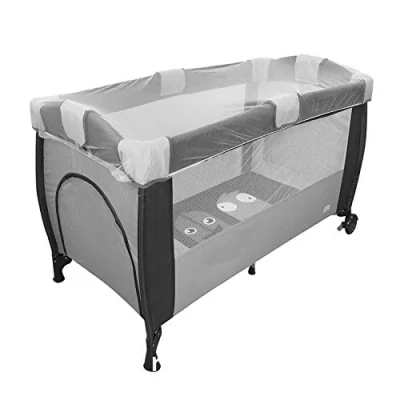 Image de Monsieur bébé Lot de 2 moustiquaires universelles pour lit 70 x 140 cm Blanc Transparent