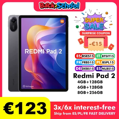 Image de Xiaomi Redmi Pad 2 WIFI, 11 &quot;, 90 Hz,MediaTek Helio G100 Ultra, Caméra 8 MP, 9 000 mAh