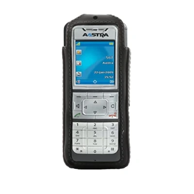 Image de JT Berlin Turnline Étui en Cuir véritable pour Aastra 630 / 630D 632d, Mitel 632d 632d2 632dt [Cuir véritable, Clip ceinture Rotatif à 8 Niveaux, fabriqué la Main Europe, Noir