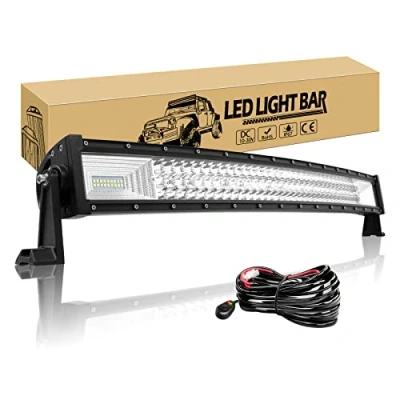Image de Willpower 81cm 405W Barre Lumineuse Led de Travail Incurvé 7D Combo Faisceau Spot D&#039;inondation DC 12V 24V 4x4 Voiture Camion Tracteur Offroad Véhicules ATV Utvs