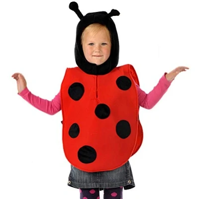 Image de Pretend to Bee Déguisement Tabard Coccinelle pour Enfant, Rouge Noir, 3 7 Ans