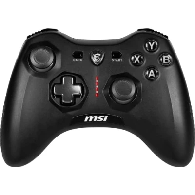 Image de MSI Force GC20 V2 Manette de Jeu PC et Android, Croix directionnelle Interchangeable, Deux Moteurs Vibrations, Design Ergonomique, câbles détachables Noir