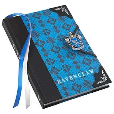 Image de The Noble Collection Harry Potter Ravenclaw Journal 9.75in (25cm) Hardbound Lined with Gilded Edges and Die Cast Enameled Crest Officially Licensed Film Set Movie Props Gifts
