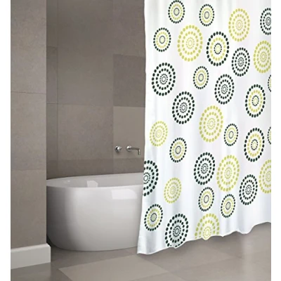 Image de Rideau de douche en polyester MSV Dots Vert 180x200cm