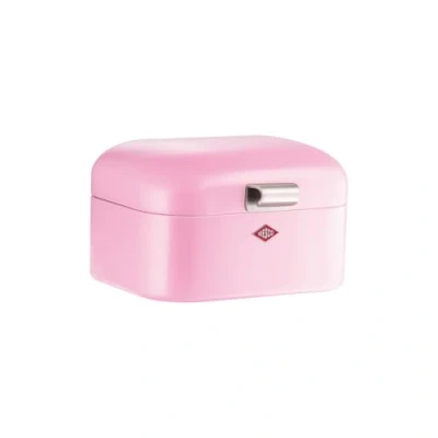 Image de WESCO Mini boîte à pain Grandy de couleur rose, tôle d&#039;acier revêtue par pulvérisation, trous d&#039;aération et poignée stable