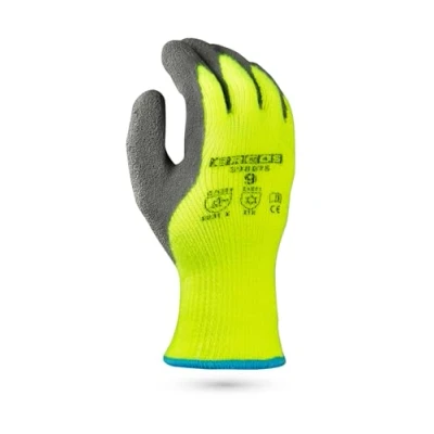 Image de Ergos GERIN Gants de Protection Contre Le Froid 1 Paire Pour Travaux En Milieu Sécurité Chaud &amp; Confortable Utilisation Multi Industrielle Jaune/Gris Certifié CE